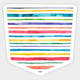 Pocket - Watercolor Stripes Multi Sticker